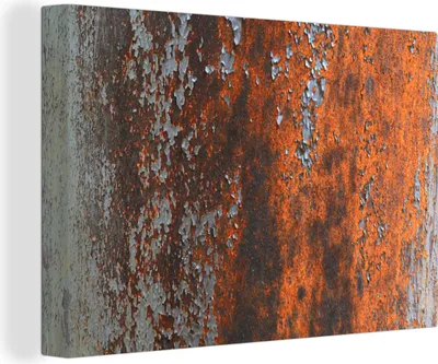 Zdjęcie produktu dla OneMillionCanvasses® - Canvas Pictures - 150x100 cm, Rust - Wall - Grey, Wall Art Print Dekoracja ścienna - Zdjęcie na płótnie - Obraz na drewnianej ramie