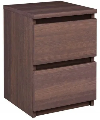 Produktbild von MATKAM Nachttisch EX3 mit 2 Schubladen, Minimalistisches Design, Perfekt für moderne Interieurs, robust und hochwertig (Wenge)