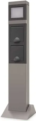 Produktbild von REV LED-Wegeleuchte SteelCraft, mit 2-fach Steckdose, IP44, 150 lm