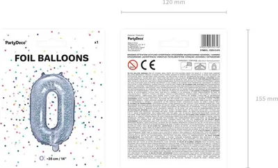 Produktbild von Folienballon „O“ mit dem Buchstaben „O“, 35 cm, holografisch