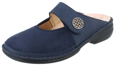 Produktbild von FINN COMFORT FinnStretch Asinara Damen Clog blau atlantic Nubukleder - Größe: 43