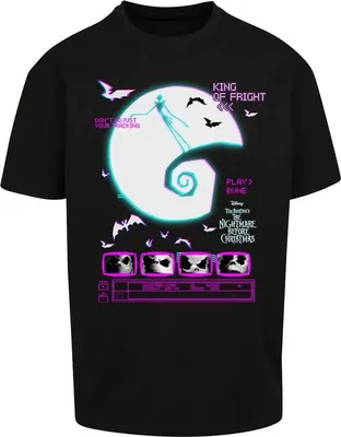 Produktbild von The Nightmare Before Christmas Oversize T-Shirt Herren Glitch schwarz XL