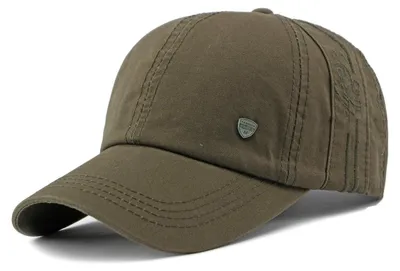Zdjęcie produktu dla Czapka z daszkiem, męska/damska, styl retro, regulowana, bawełna, kolor khaki