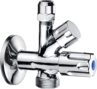 Produktbild von Geräteeckventil AG 3/8 Messing verchromt mit Rücklaufschutz und absperrbar