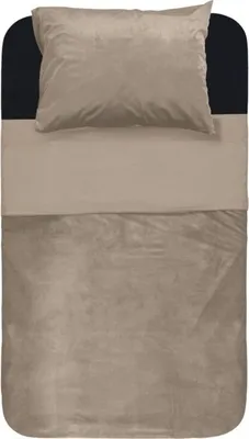 Produktbild von Sleeptime Samtpaspel Taupe / grau 140 x 220 cm