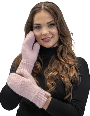 Productafbeelding van Vivisence dames winterhandschoenen van warm breigaren met brede, gebreide manchetten