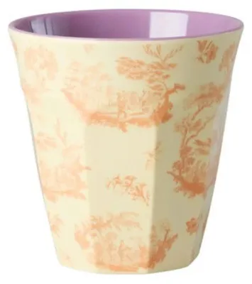 Immagine prodotto di RICE Medium Cup “Toile de Rice” Crema Melamina 250 ml BPA Free Lavabile in Lavastoviglie