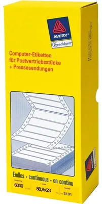 Obrázok produktu pre Avery Mailing Labels 88,9x23mm, 6000 kusov