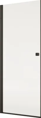 Image de Porte de Douche pivotante 90x180 cm en Verre Trempe 5 mm - Finition Noire - DARK ELEMENTARY