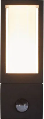 Produktbild von Außenleuchte Wand Aluminium Bewegungssensor GU10 IP44 21 cm hoch Schwarz Weiß eckig Modern