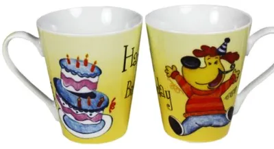 Immagine prodotto di Tazza di compleanno per bambini Tazza di compleanno con motivi graziosi giallo