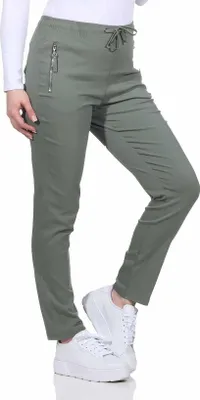 Produktbild von Chinohose mit Kordelzug Kurzgröße 19 bis 27 für Damen Hose Stretch Schlupfhose