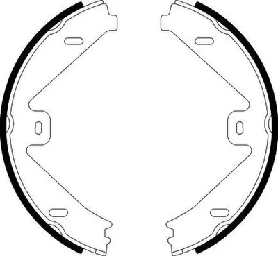 Produktbild von HELLA 8DA 355 050-081 Handbremsbeläge passend für MERCEDES-BENZ E-Klasse Limousine (W212) Handbremse 180mm