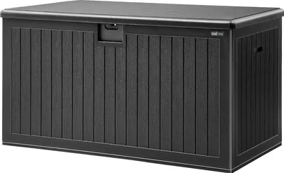 Produktbild von AXI Mike Gartenbox aus Kunststoff in Schwarz 600 Liter | Outdoor Kissenbox für den Garten mit Boden | Outdoor Aufbewahrungsbox / Auflagenbox