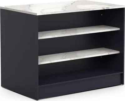 Produktbild von Chester Kücheninsel - 120x75x92cm - indigo/marmor