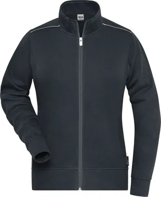 Produktbild von Sweat-Jacke mit Stehkragen und Kontrastpaspel carbon, Gr. 4XL