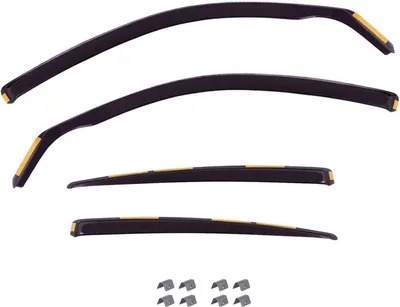 Produktbild von J&J AUTOMOTIVE | GP Windabweiser Für Ranger 6 4D ab 2022 LSE 4-tlg + hinten, GP Regenabweiser, Schwarz, Getönt, Aerodynamisch, Einfache Montage, Befeistigung mit Clips
