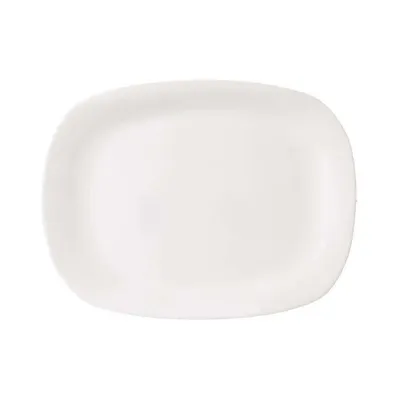 Produktbild von ORION Servierplatte aus Glas in WEISS rechteckig Servierteller 22x16 cm