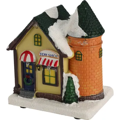 Produktbild von Dekofigur Weihnachtshaus, 10 x 14 cm