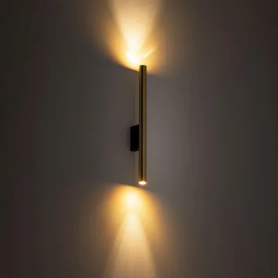 Obrázek produktu pro Nástěnné svítidlo Up Down Brass Black G9 Metal Moderní nástěnné světlo