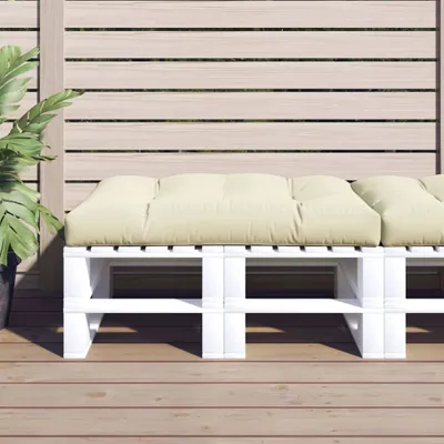 Image de 2024 Coussins de meubles de jardin modernes Coussin de palette Crème 120x80x12 cm Tissu 799284