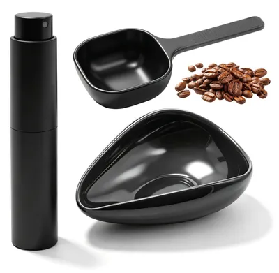 Keramik Kaffeedosierbecher Set mit Sprühflasche und Löffel