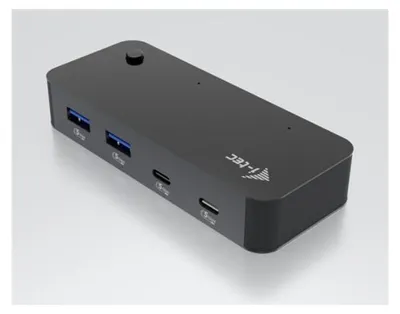 Productafbeelding van I-TEC Universele KVM-hub met 2x USB-C 3.2 Gen.1 poorten, 2x USB-A 3.2 Gen.1 poorten en 1x USB-C voedingsaansluiting