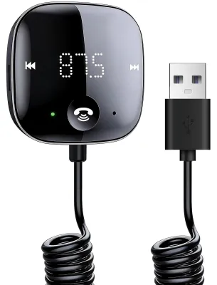 Bluetooth 5.0 FM-Transmitter Auto, LED, Freisprechen, MP3, USB
