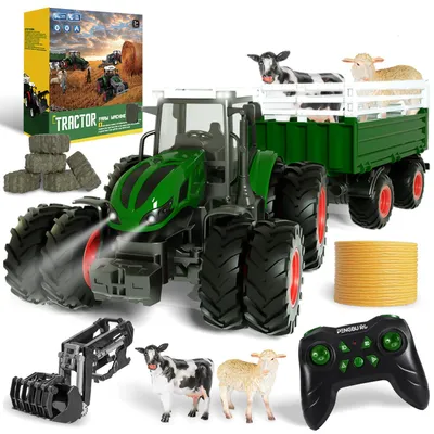 Produktbild von RC-Traktor Ferngesteuerter Traktor Ferngesteuert mit anhänger, Traktor Spielzeug