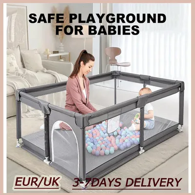 Produktbild von Faltbarer Spielzaun – Babyboxen – Sicherheitsgitter – Für Babys – Für Kinder – Spielplatz – Schutzgitter für Betten