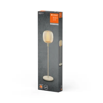Immagine prodotto di LEDVANCE DECOR STICK SHORT lampada da terra, 1 x E27, beige, acciaio inox, scenari luminosi personalizzati, ideale per la zona giorno, interruttore a pedale, design moderno, base E27, decorativa
