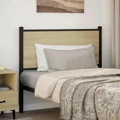 Immagine prodotto di vidaXL Testiera di ricambio Sonoma in rovere 107 cm Materiale ligneo e acciaio