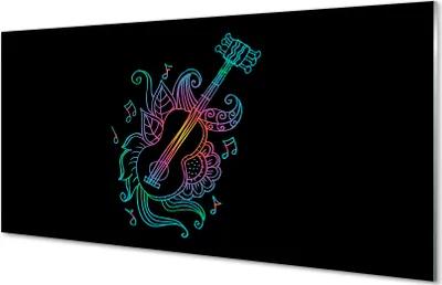Produktbild von Glasbilder 120x60 Wandkunst Schwarz-Weiß-Notizen