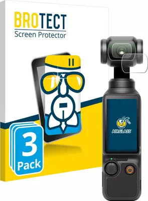 Produktbild von 3x BROTECT Schutzglas für DJI Osmo Pocket 3 (Linse) Schutzfolie Panzer Folie Glas Display Schutz klar