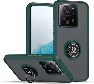 Obrázok produktu pre Ochranné puzdro z TPU + PC pre Xiaomi 13 T / 13 T Pro v dizajne Shadow, zelené / červené