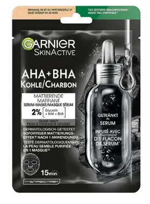 Immagine prodotto di Garnier Skin Active Maschera in fogli con siero AHA+BHA, 28 g (PRODOTTO DALLA GERMANIA)