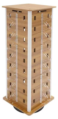 Produktbild von Sonnenbrillenständer - Brillenhalter - Drehbar - Holz - Aufbewahrung und Organizer für Sonnenbrillen und Brillen