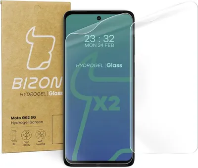 Produktbild von Bizon Glass Hydrogel Displayschutzfolie, Moto G62 5G, 2 Stück