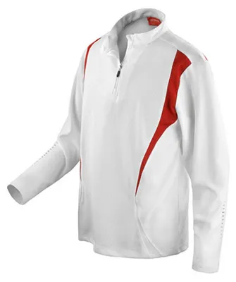 Zdjęcie produktu dla SPIRO S178X | Trial Training Top / Longsleeve treningowy i sportowy - Kolor: Biały/Czerwony/Biały - Rozmiar: L