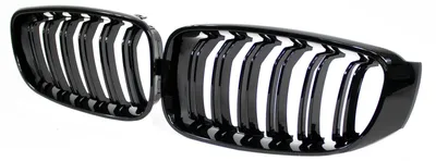 Kühlergrill Grill SCHWARZ GLANZ Doppel Rippe für BMW 3er F34 GT ab 2013 – Produktansicht
