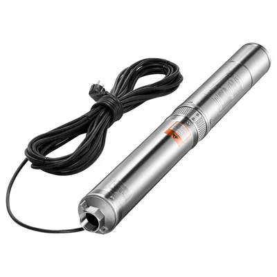 Image de SucceBuy Pompe submersible pour puits profonds, 750 W, débit de 100 l/min, hauteur de refoulement de 246 pieds, acier inoxydable, IP68 étanche, pour l'irrigation industrielle et l'usage domestique