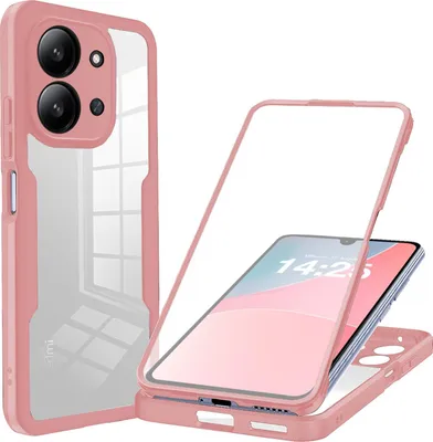 Produktbild von 360 Grad Rundum Schutz Handyhülle für Xiaomi Redmi 15C Full Cover Vollschutz Case Farbe: Rose