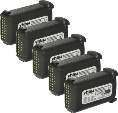 Produktbild von vhbw 5x Akku kompatibel mit Symbol MC9060-G, MC9090-G, MC9090, MC9060-S, MC9060-K, MC909, MC9062 Handheld Computer Scanner (3400 mAh, 7,4 V, Li-Ion)