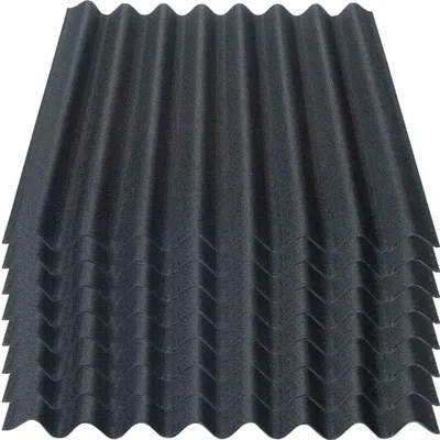 Produktbild von Onduline Easyline Dachplatte Wandplatte Bitumenwellplatten Wellplatte 8x0,76m²  - schwarz