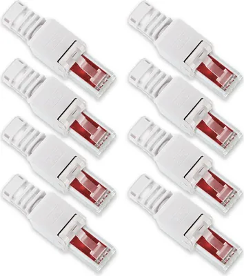 Produktbild von 8x Netzwerk Stecker RJ45 Cat6 Cat7 Cat5 LAN Kabel werkzeuglos Netzwerkstecker