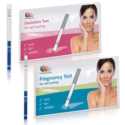 Obrázek produktu pro Kombinované balení pro plánování rodiny: 50 ovulačních testů 30 mIU/ml a 15 těhotenských testů 10 mIU/