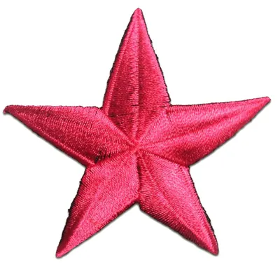 Obrázek produktu pro Hvězda - nášivka, nažehlovací nášivka, nažehlovací aplikace, nášivky, k nažehlení, velikost: 7,5 x 7,5 cm
