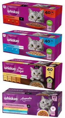 Zdjęcie produktu dla Whiskas Adult 160x85g Mokra Karma Dla Kota Mix Smaków W Sosie I W Galaretce