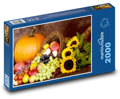 Zdjęcie produktu dla Puzzle 2000 Jesienna dekoracja z owocami - martinpuzzle
