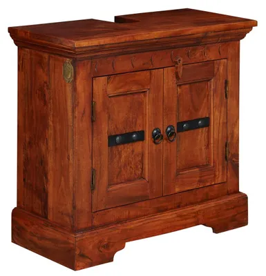Produktbild von MASSIVMOEBEL24.DE Waschbeckenunterschrank Akazie 66x30x60 nougat lackiert OXFORD #1007